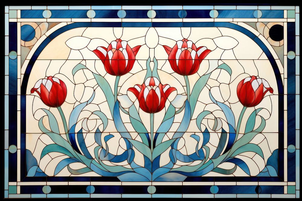 Tulips art backgrounds pattern.