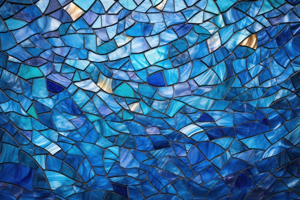 Ocean mosaic art backgrounds pattern.