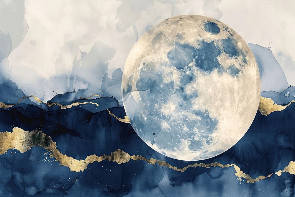 Moon watercolor background night moon backgrounds.