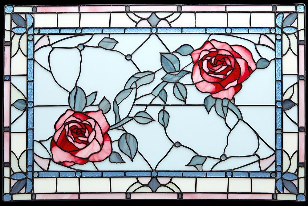 Rose pattern mosaic art flower craft.