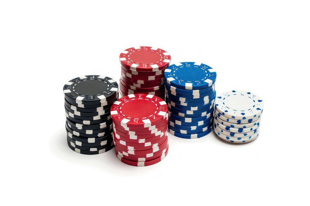 Casino gambling game white background.