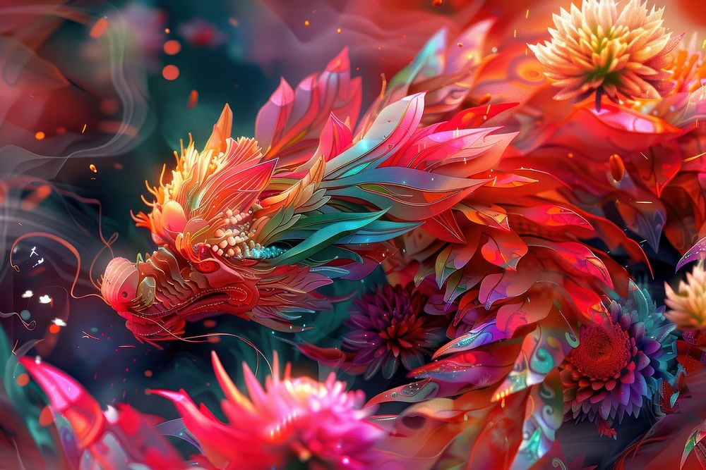 Dragon chinese new year pattern backgrounds celebration.