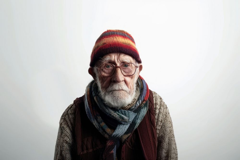 Elderly person portrait scarf adult.