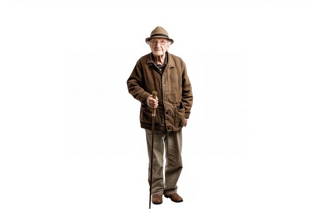Elderly person portrait standing adult.