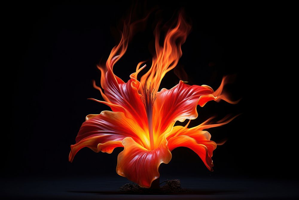 Tropical fire flower petal.