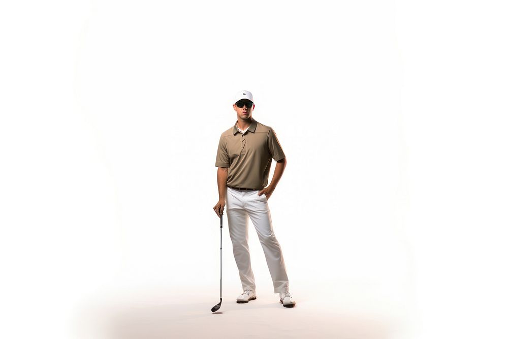 Male golf portrait sports adult.