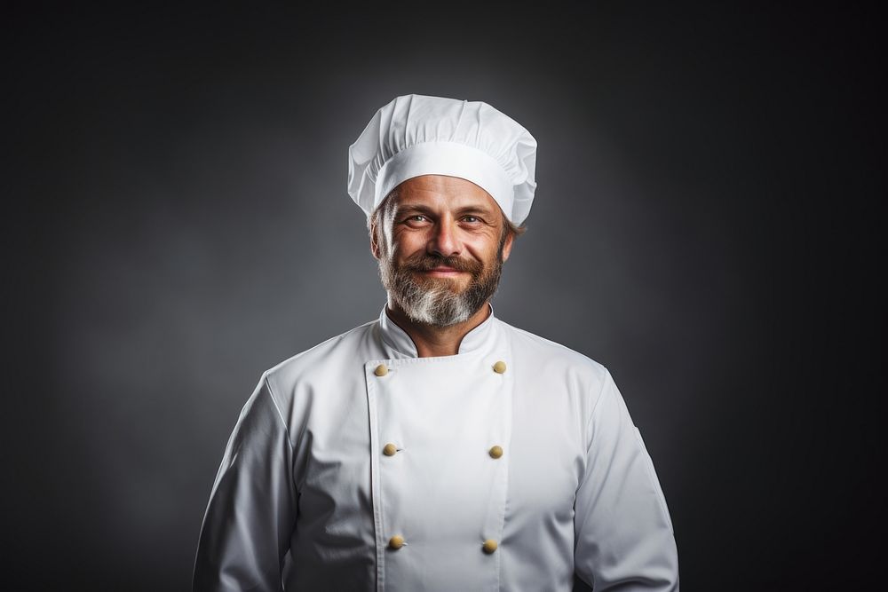 Confident chef portrait adult happiness.