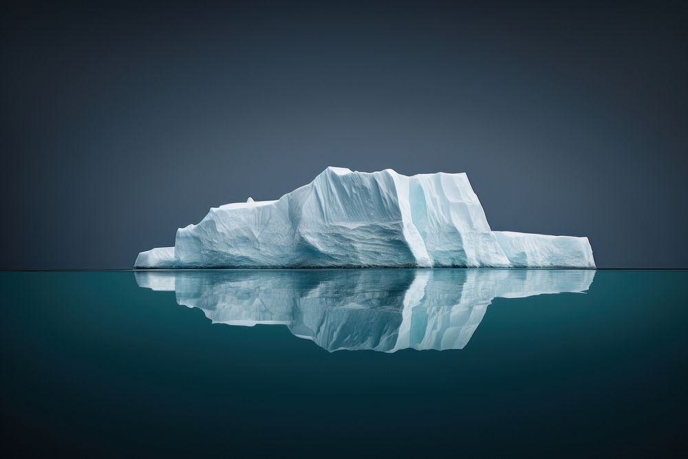 Iceberg nature reflection darkness.