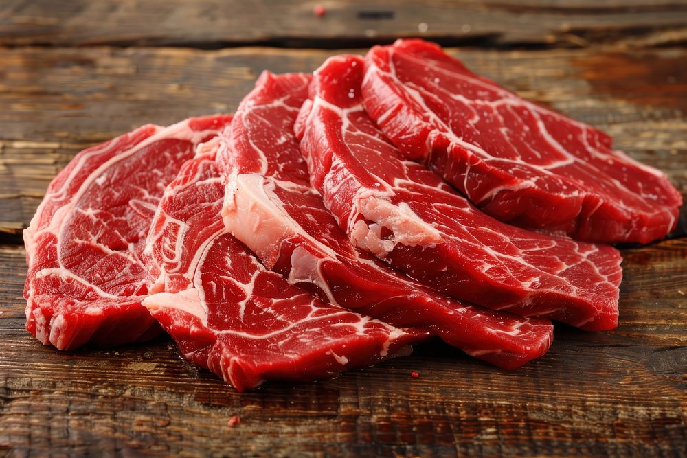 Steak meat slice beef.