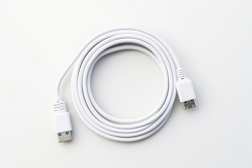 USB micro USB cable white white background electricity.