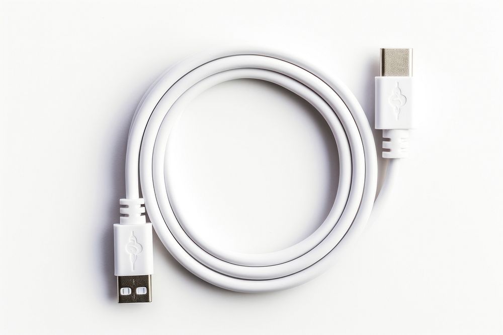 USB micro USB cable white white background electricity.