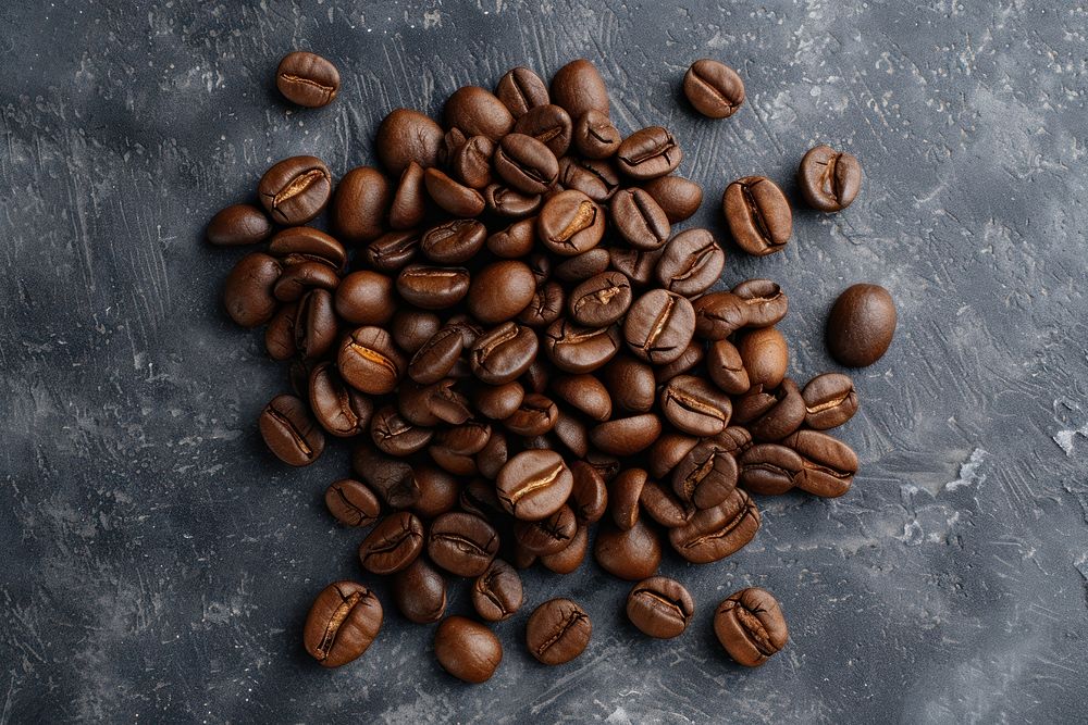 Coffee bean on roasted coffee beans backgrounds ingredient.