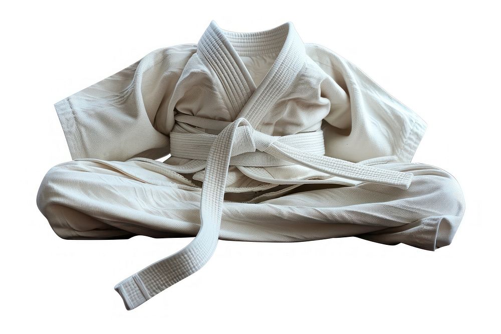 Judo white white background relaxation.