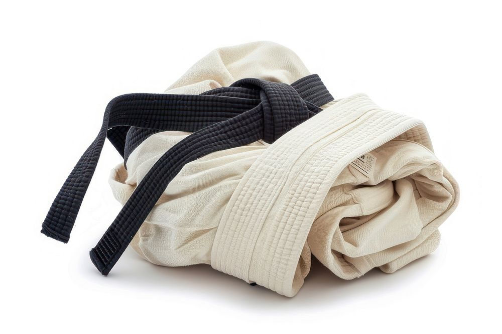 Judo white bag white background.