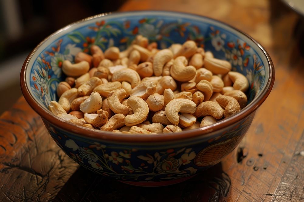 Nutty on bowl vegetable food freshness.