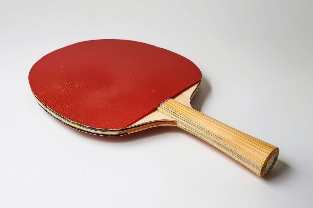 Ping pong racket tennis sports white background.