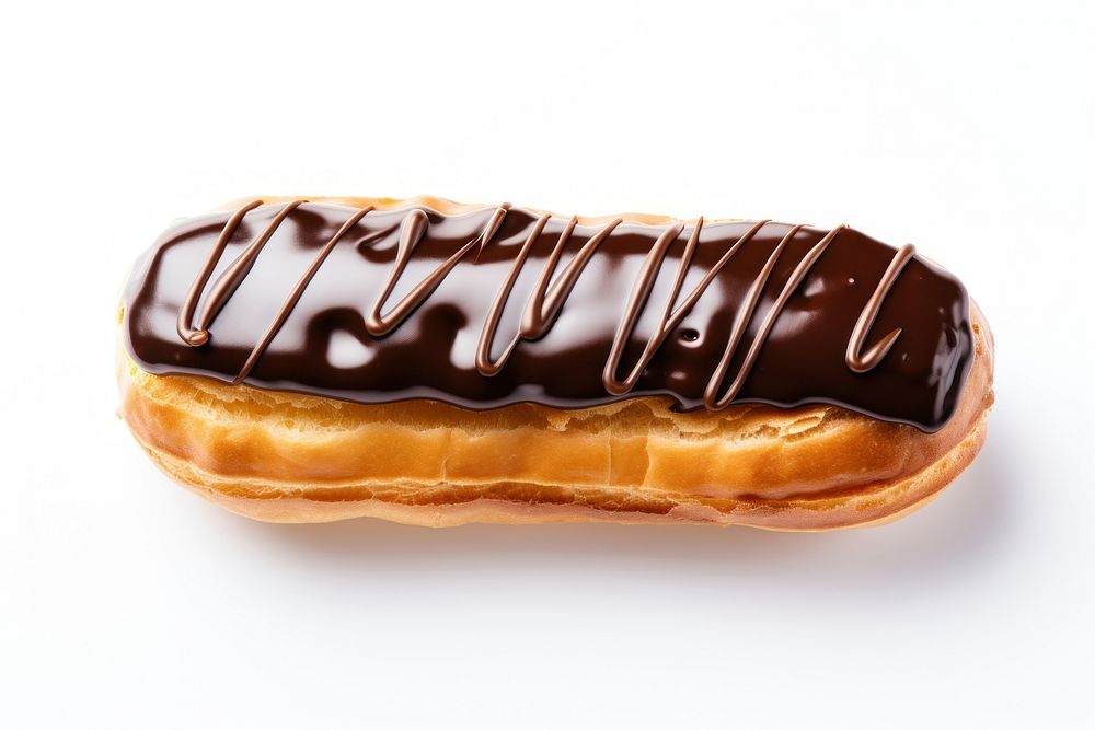 Eclair confectionery dessert pastry.