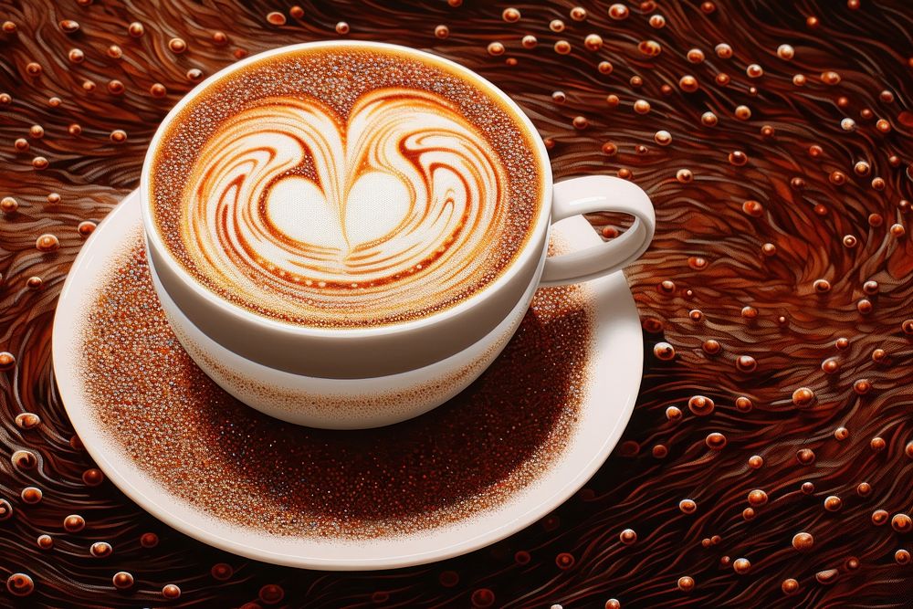 Illustration of a hot chocalate cup coffee drink mug.