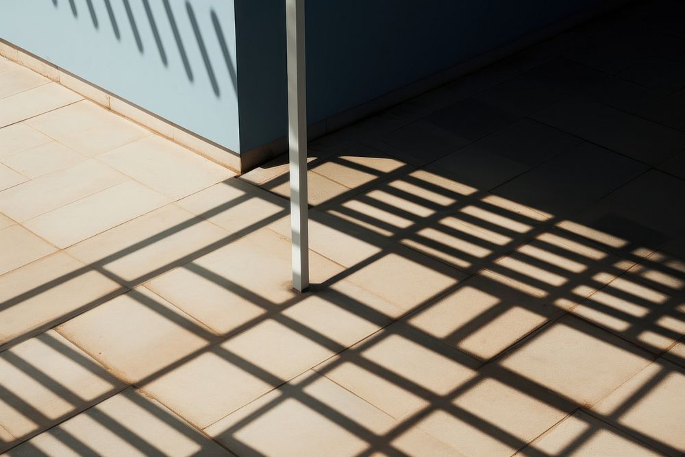 Solar panel flooring shadow architecture.