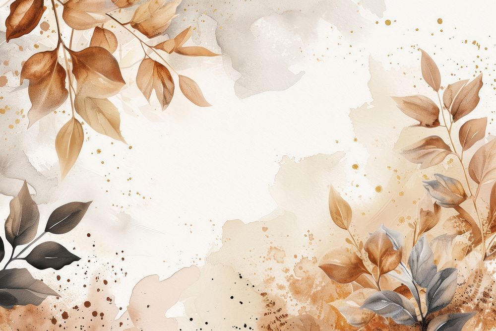 Autumn leaves backgrounds painting pattern.