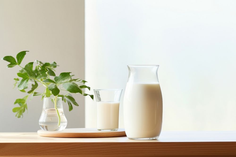 A minimalistic photography of a milk cafe in american cottage country side advertisment style dairy plant food.