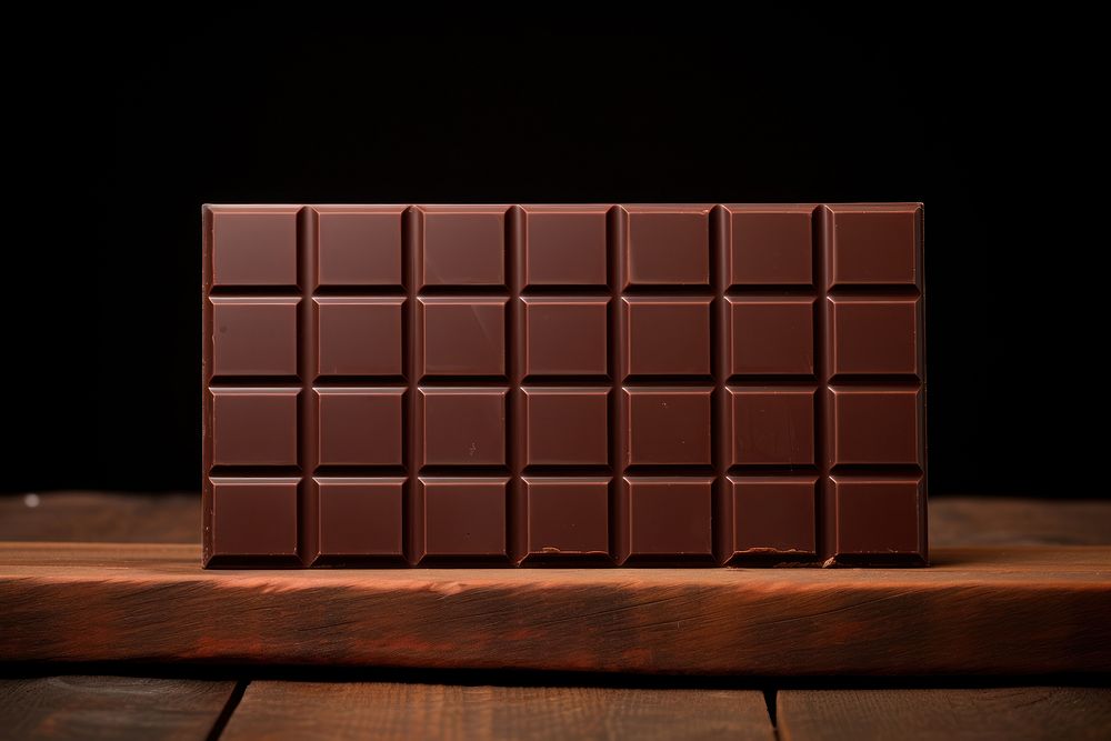 A minimalistic photography of choccolate bar in american cottage country side advertisment style chocolate dessert food.
