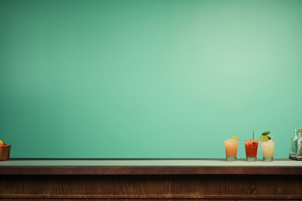 A minimalistic photography of cocktail bar in american cottage country side advertisment style refreshment windowsill…
