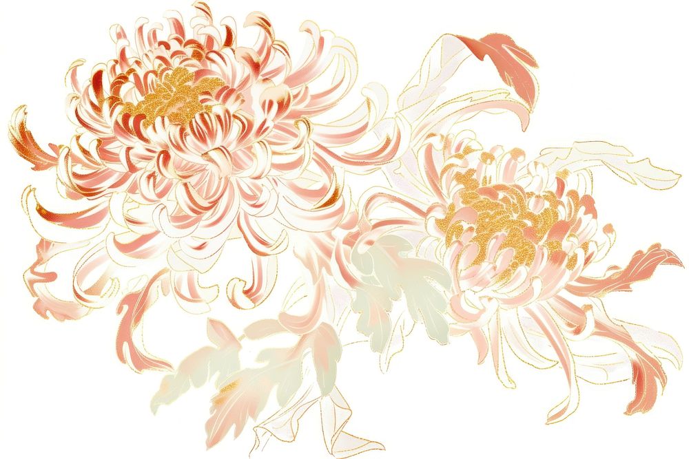 Chrysanthemum chinese pattern flower plant.