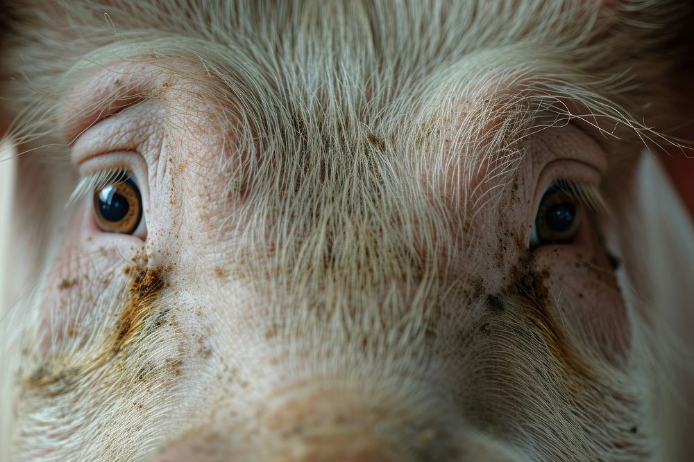 Pig mammal animal eye.