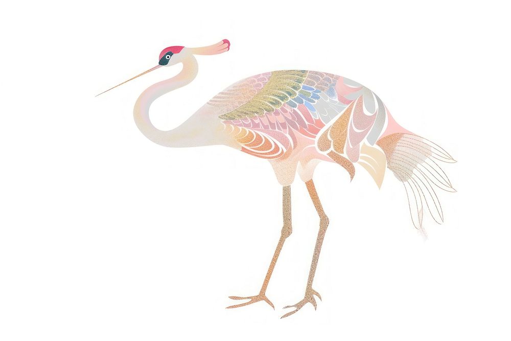 Crane chinese flamingo animal bird.
