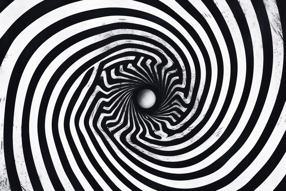 Doppler Effect abstract spiral black.