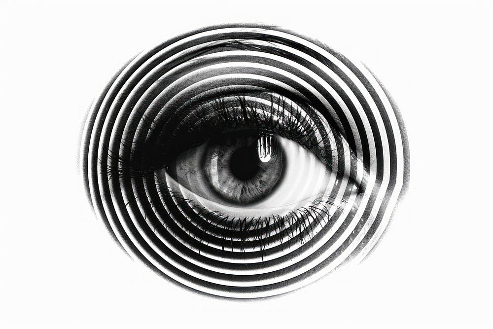 Doppler Effect spiral black white.