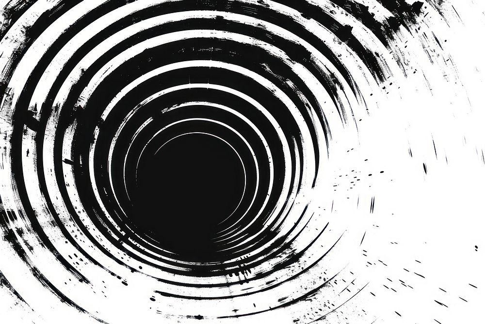 Doppler Effect abstract spiral black.