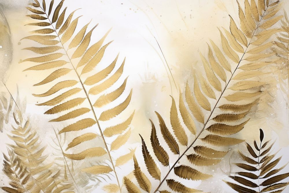 Fern watercolor backgrounds painting plant.