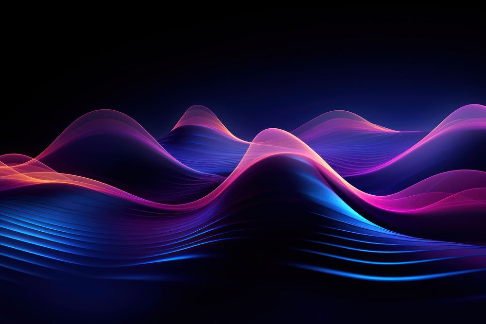 Waves futuristic glowing pattern.