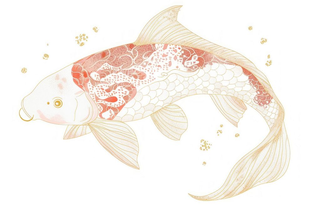 Koi fish chinese animal underwater goldfish.