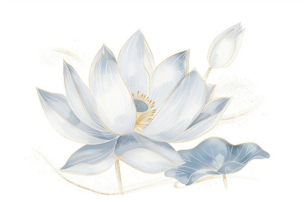 Lotus flower pattern drawing sketch.