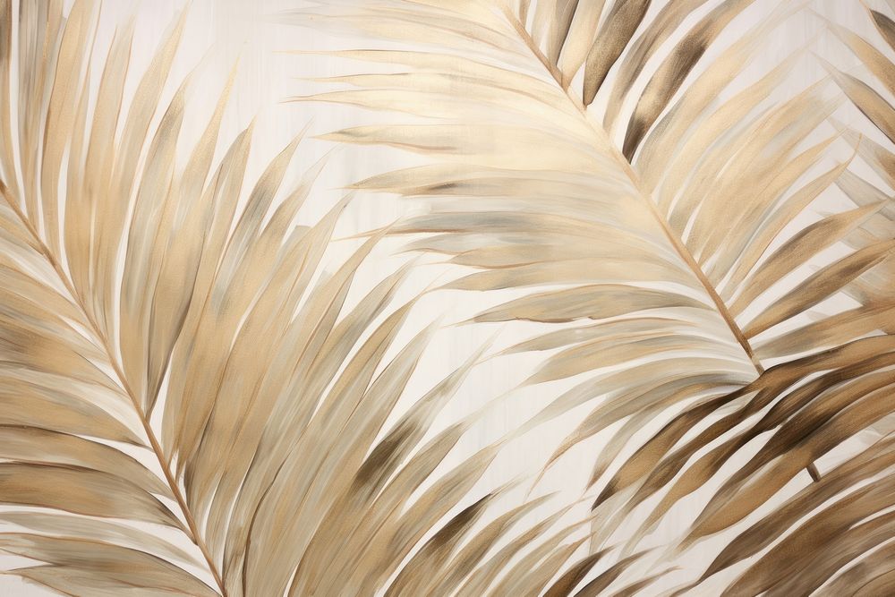 Palm leaves watercolor backgrounds plant textured.