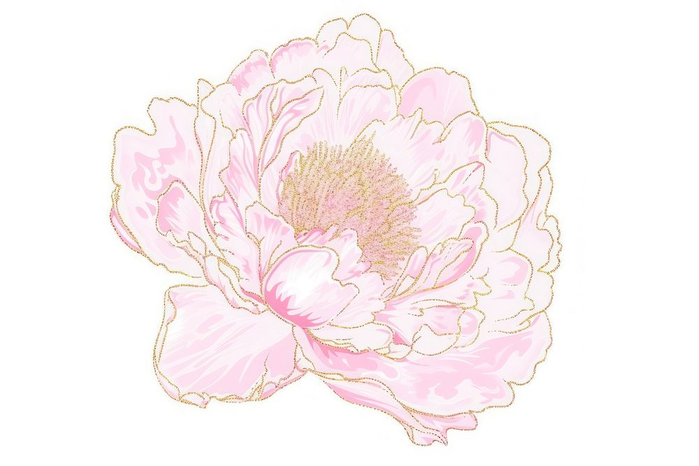 Peony chinese flower drawing sketch plant.