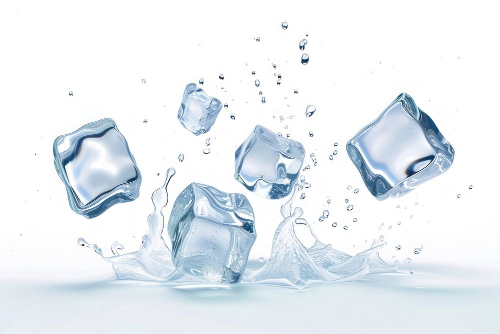 Ice cubes ice transparent accessories.