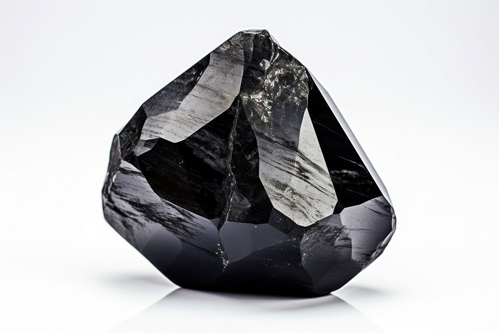 Black gem stone jewelry mineral crystal.
