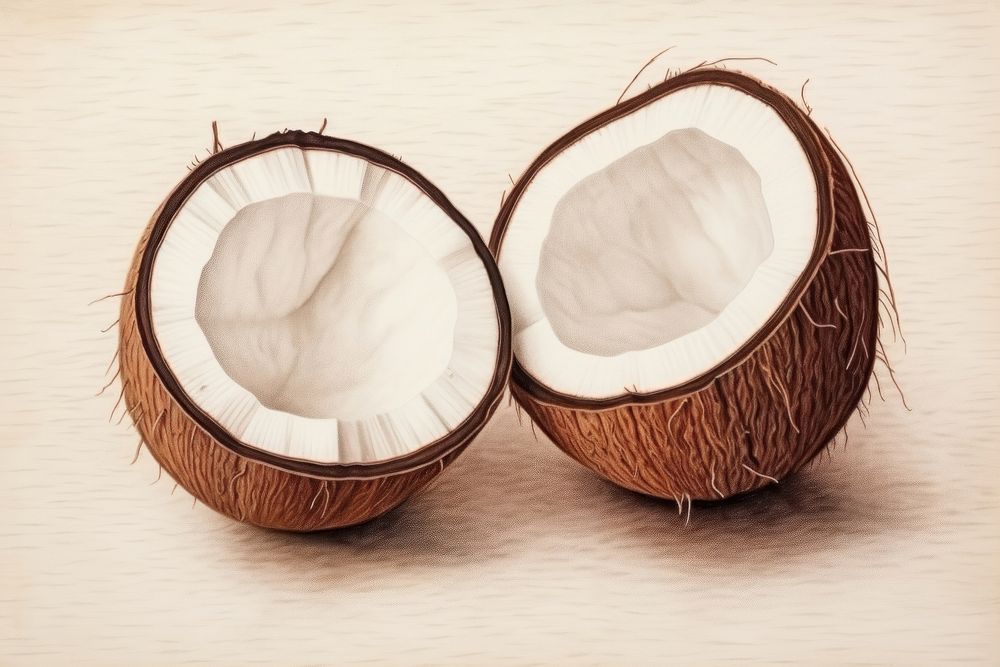 Coconut pattern produce brown fruit.