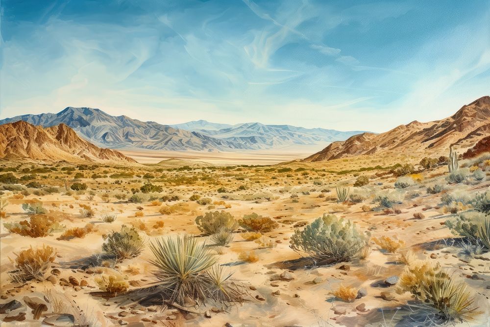 A desert landscape nature outdoors ground.