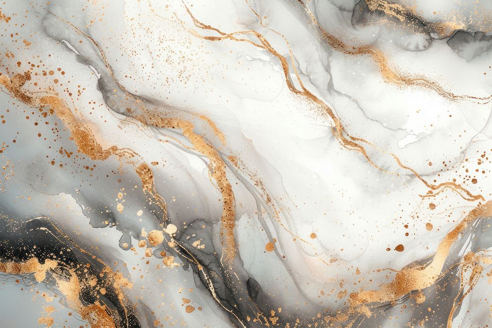 Silver marble backgrounds gold accessories.