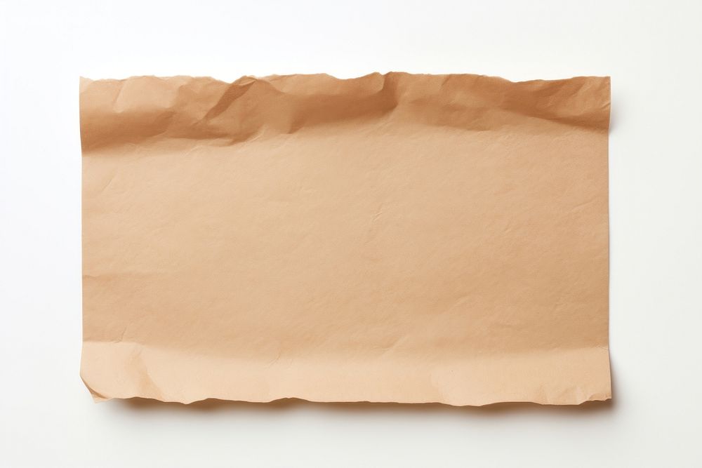 Brown ripped paper white background simplicity cardboard.