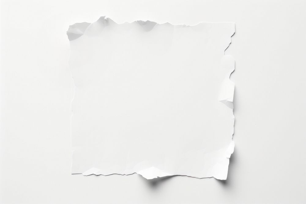 Square ripped paper white backgrounds white background.