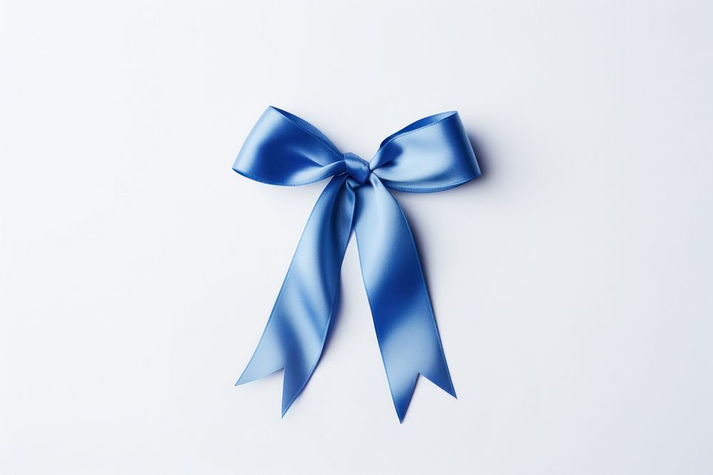Blue ribbon white background celebration anniversary.