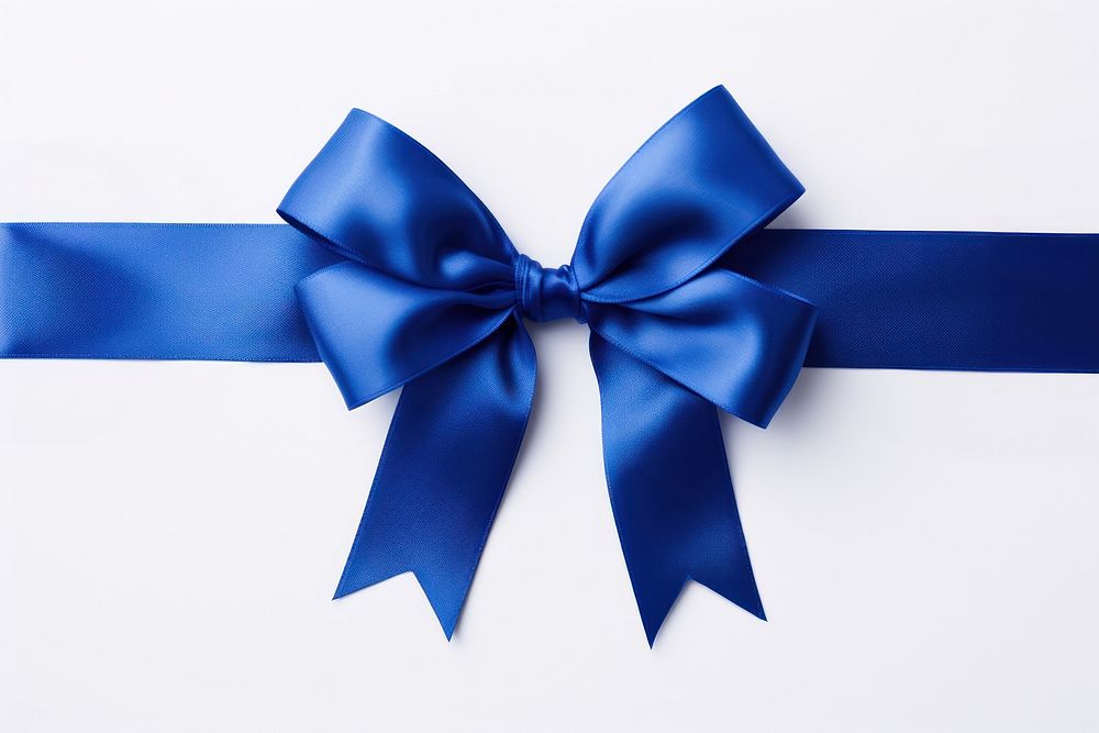 Blue ribbon white background celebration anniversary.