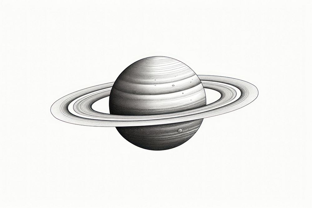 Saturn space white background astronomy.