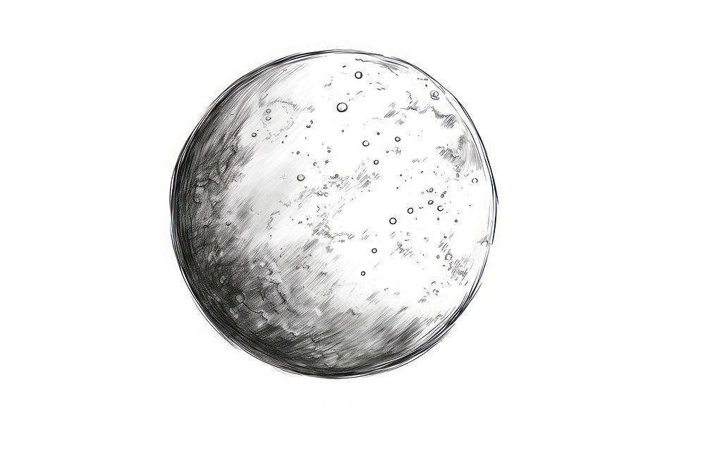 Planet drawing sphere moon.